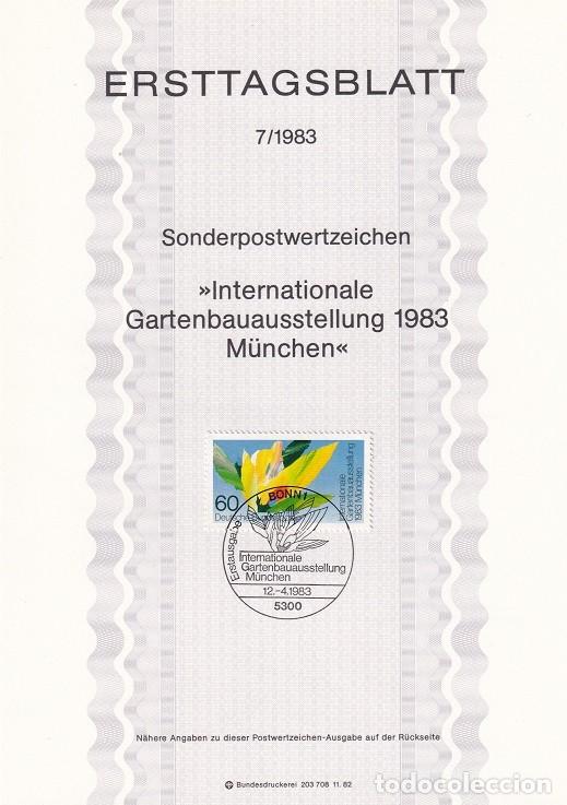 Sellos: Ersttagsblatt 7/1983 Bon - Exposici&oacute;n internacional de horticultura de Munich - Internationale Gar..