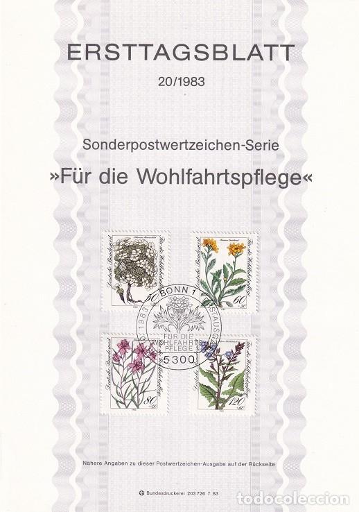 Briefmarken: Ersttagsblatt 20/1983 Bon - Flores alpinas &middot; Androsace helvetica &middot; Senecio carniolicus &middot; Epilobium..