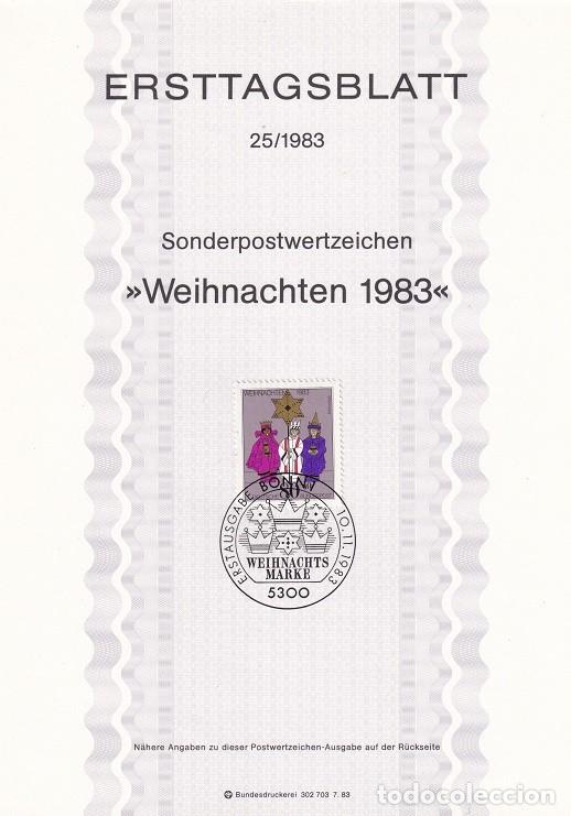 Sellos: Ersttagsblatt 25/1983 Bon - Navidad Misi&oacute;n papal alemana &middot; Reyes Magos, Yoruba, Nigeria - Weihnach..