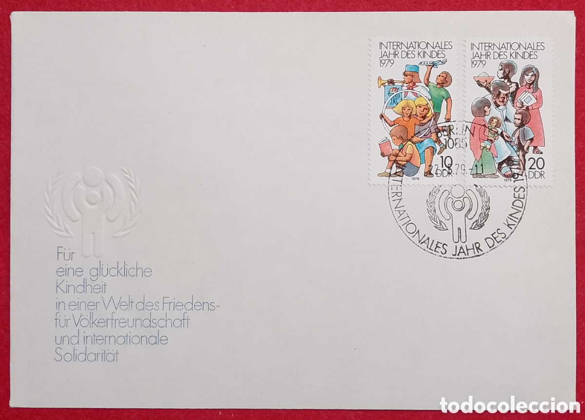Sellos: Sobre Primer D&iacute;a FDC Alemania Oriental DDR 1979 - A&ntilde;o Internacional del Ni&ntilde;o