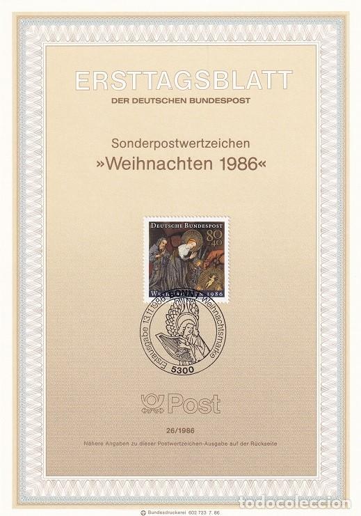 Sellos: Ersttagsblatt 26/1986 Bon / Weihnachten 1986 - Navidad