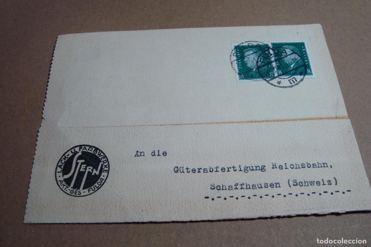 Sellos: ANTIGUA TARJETA CARD STERN LACK-UND FARBWERKE. FULDA DEUTSCHLAND ALEMANIA 1931.