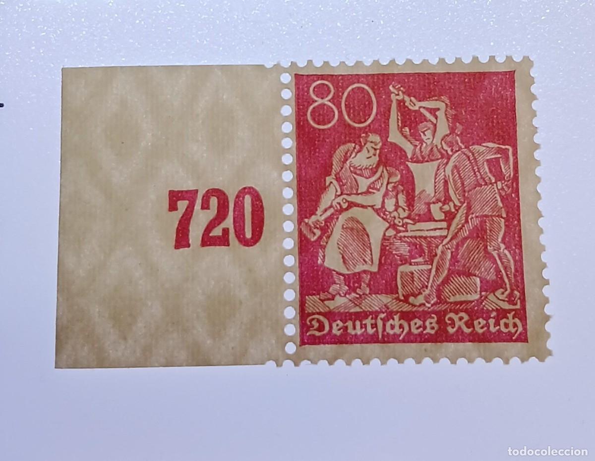 Sellos: Imperio alem&aacute;n 1921 M166 Borde de hoja