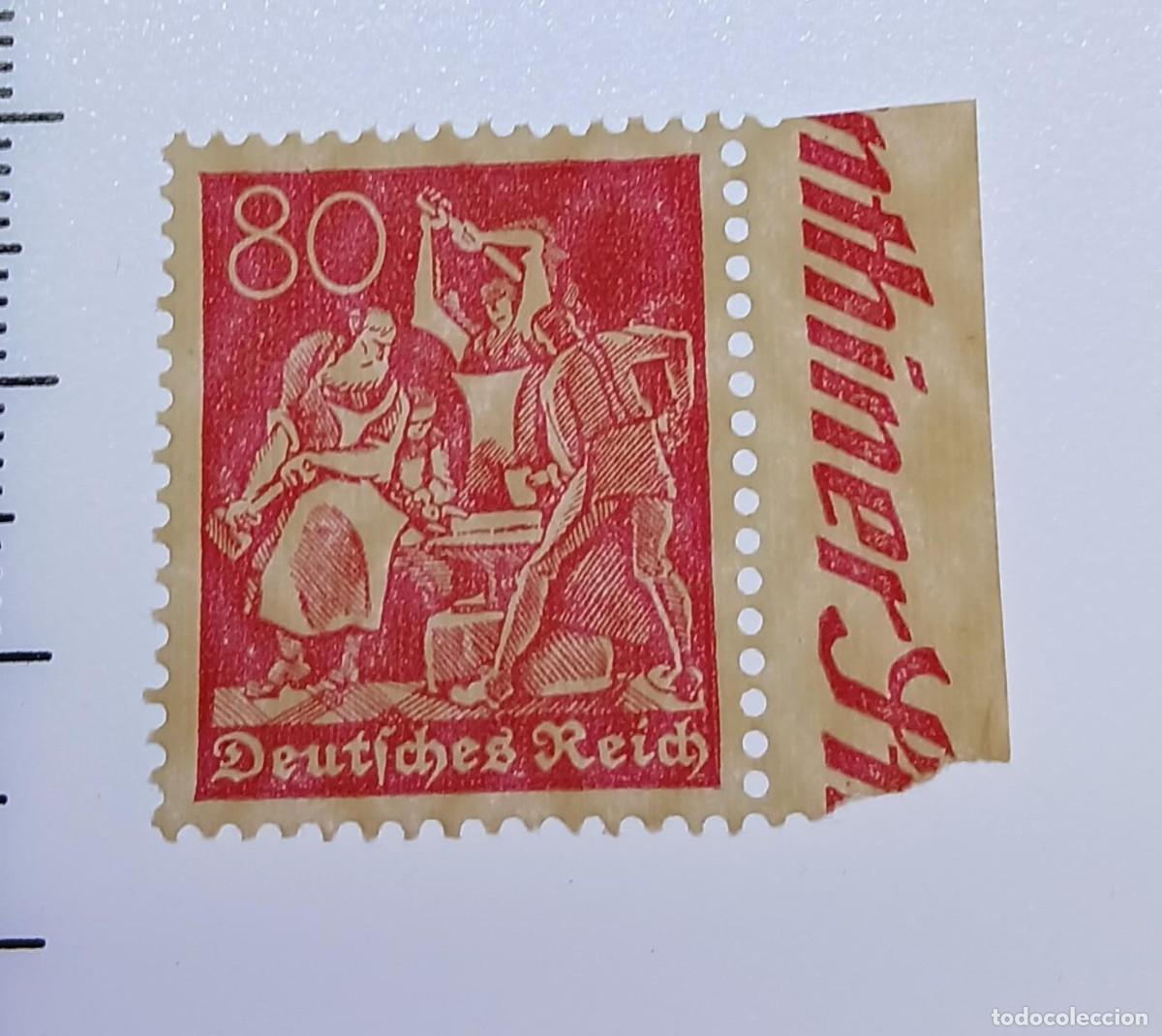 Sellos: Imperio alem&aacute;n 1921 M166 Borde de hoja
