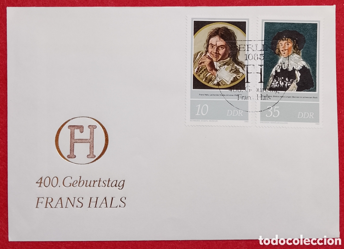 Sellos: Sobre Primer D&iacute;a FDC Alemania Oriental DDR 1980 - 400 Aniversario Frans Hals&rdquo;