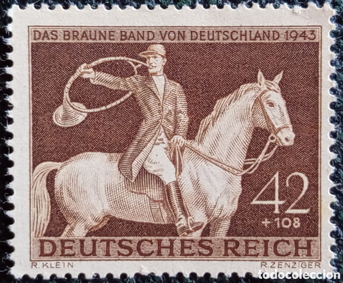 Sellos: Sello Alemania Cinta Cobre Braune Band 42+108 Pf Pardo 1943 MNH**