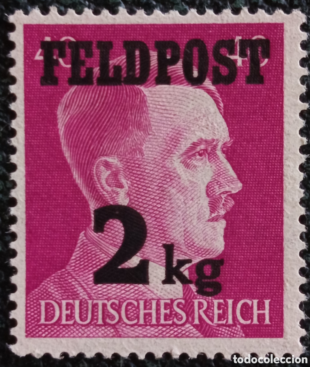 Sellos: Sello Alemania Feldpost Correo Militar Paquetes 2kg Hitler 12Pf Sobrecargado MNH**