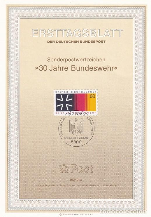 Sellos: Ersttagsblatt 24/1985 Alemania - 30 Aniversario de las fuerzas armadas - 30 Jahre Bundeswehr