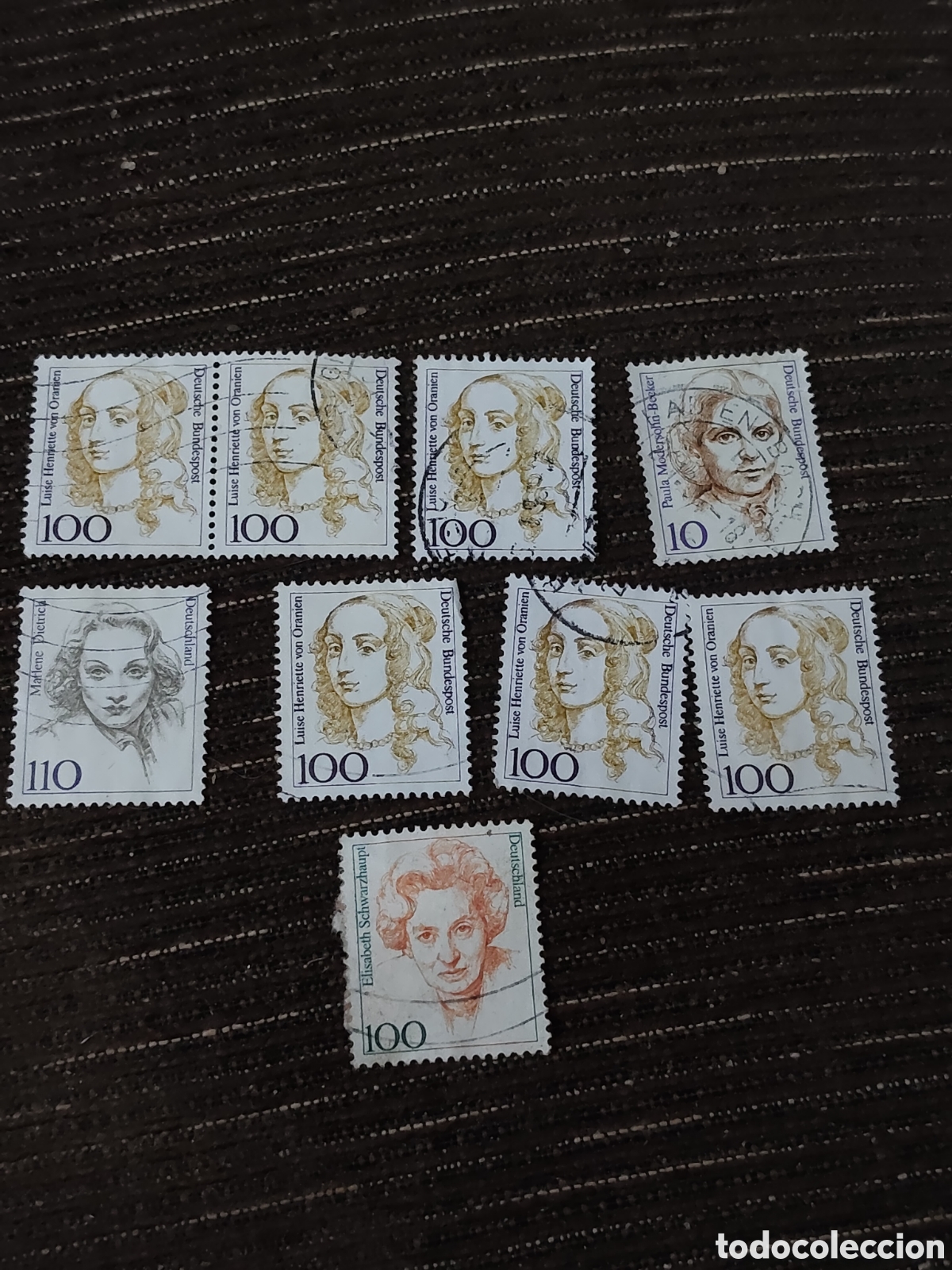 Sellos: 9 sellos de Alemania Federal mujeres en la historia Alemana 1986-2003
