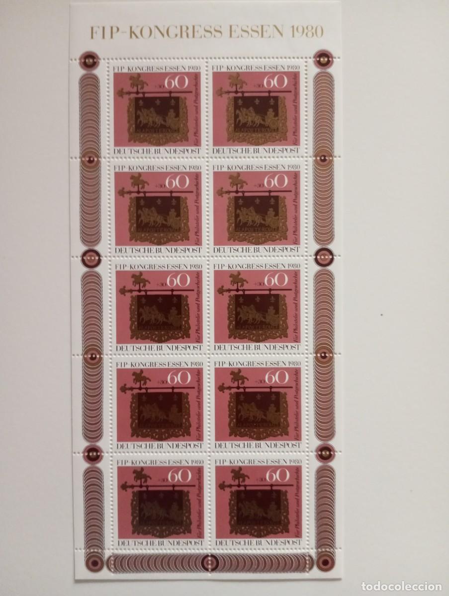 Sellos: ALEMANIA, 1980, CONGRESO ESSEN, MINIPLIEGO