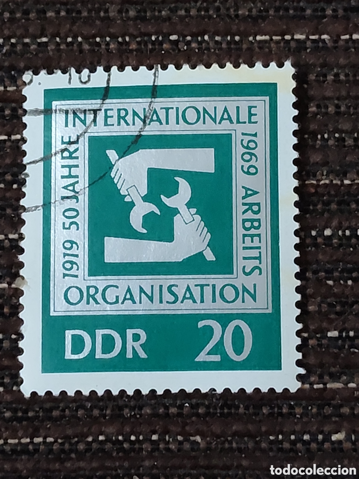 Sellos: Sello de la DDR 50 aniversario de la organizaci&oacute;n internacional del trabajo 1969