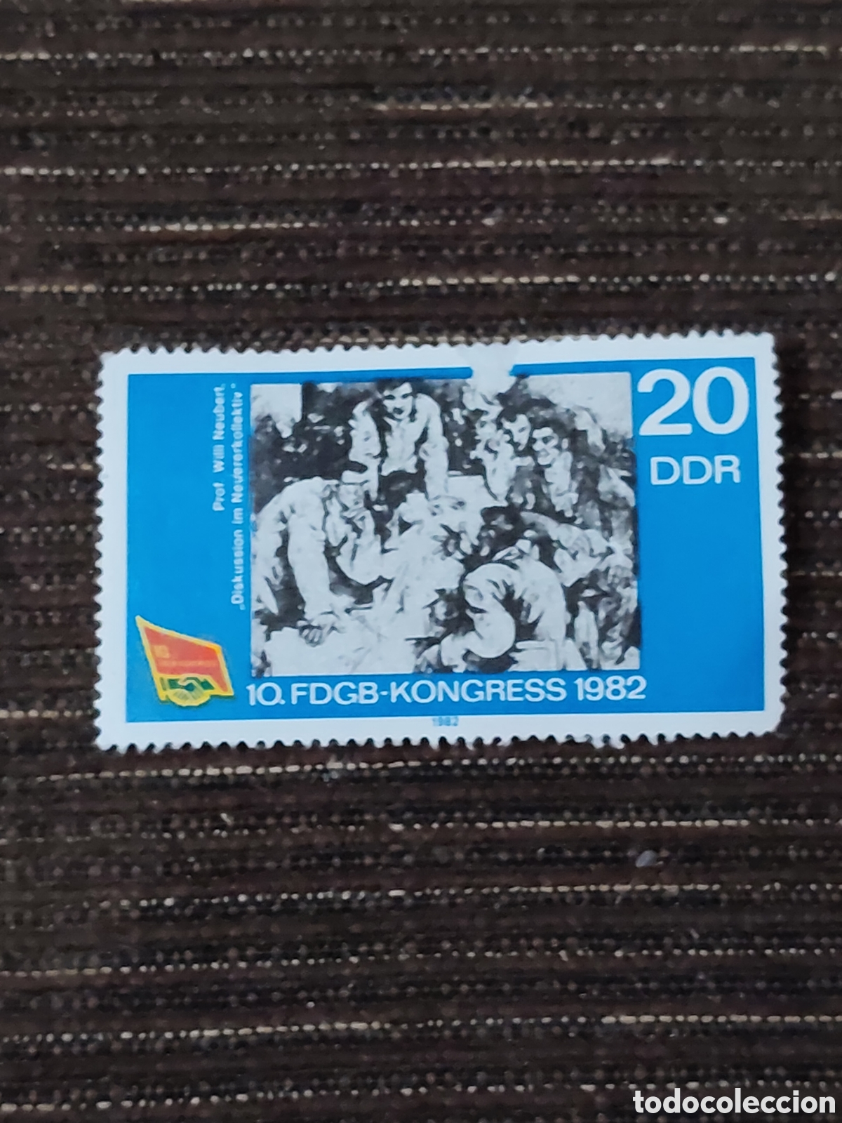Sellos: Sello de la DDR 10&ordm; Congreso de la federaci&oacute;n alemana de sindicatos libres 1982