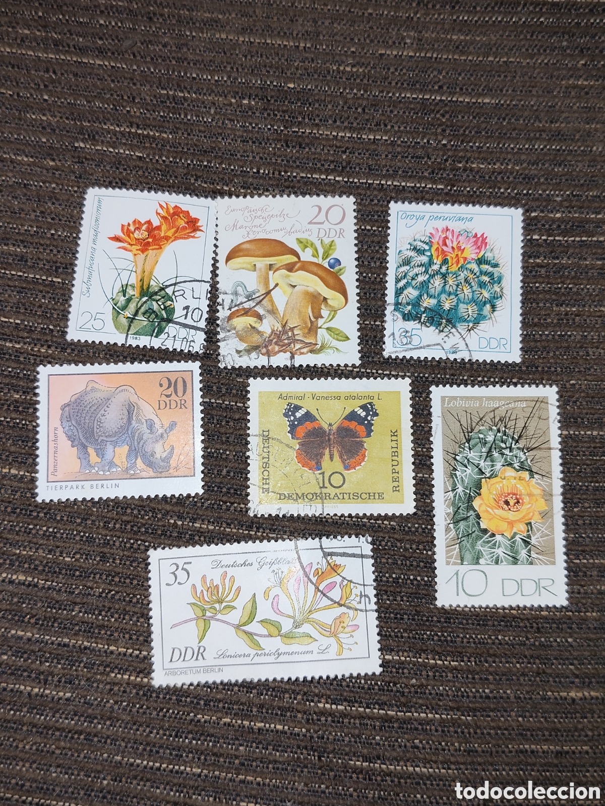 Sellos: 7 sellos de la DDR flora y fauna