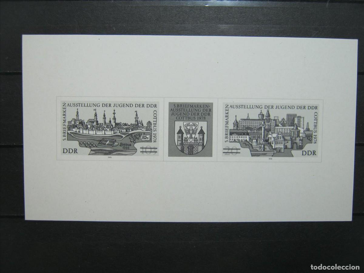 Briefmarken: DDR ALEMANIA ORIENTAL 1978 PRUEBA EN NEGRO YVERT 1013A MNH** LUJO.