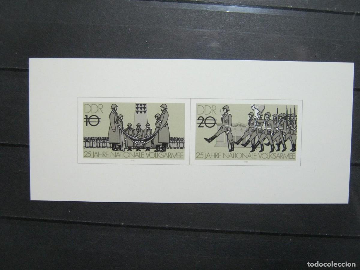 Briefmarken: DDR ALEMANIA ORIENTAL 1981 PRUEBA EN NEGRO YVERT 2237/2238 MNH** LUJO.
