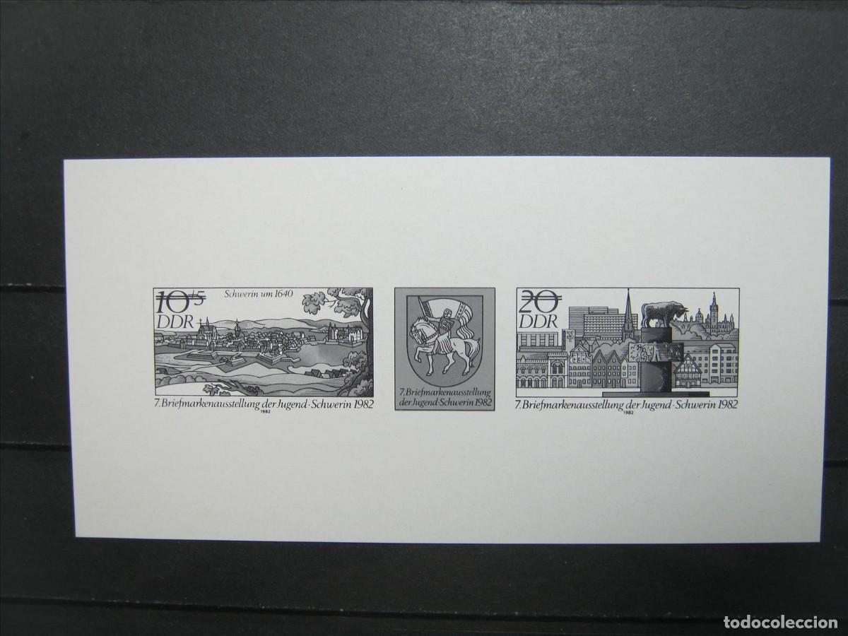 Briefmarken: DDR ALEMANIA ORIENTAL 1982 PRUEBA EN NEGRO YVERT 2372A MNH** LUJO.