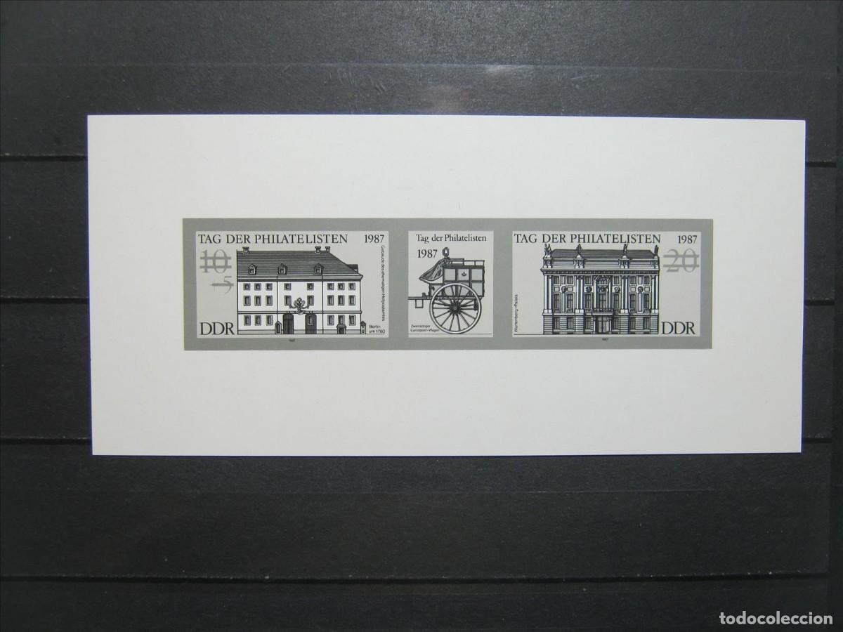 Briefmarken: DDR ALEMANIA ORIENTAL 1987 PRUEBA EN NEGRO YVERT 2738A MNH** LUJO.
