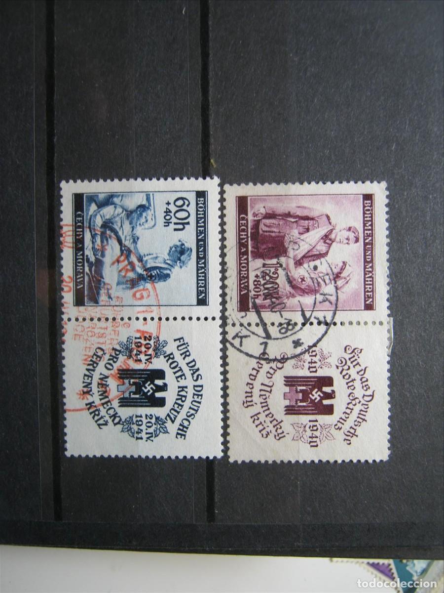 Francobolli: ALEMANIA OCUPACI&Oacute;N BOHEMIA Y MORAVIA 1942 SERIE YVERT 61/62 USADOS PERFECTOS.