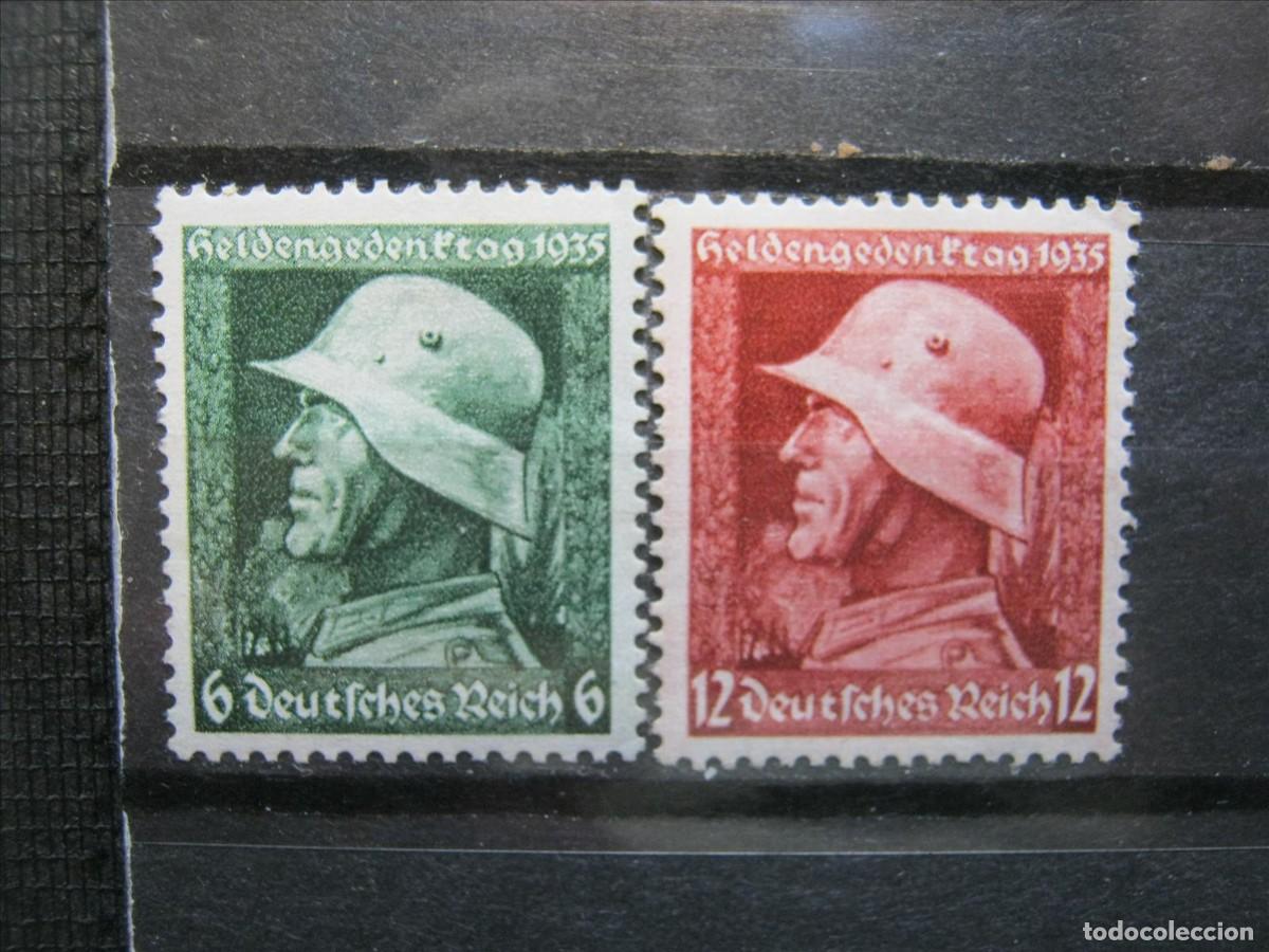 Briefmarken: ALEMANIA IMPERIO REICH 1935 SERIE YVERT 528/529 MH* LUJO.