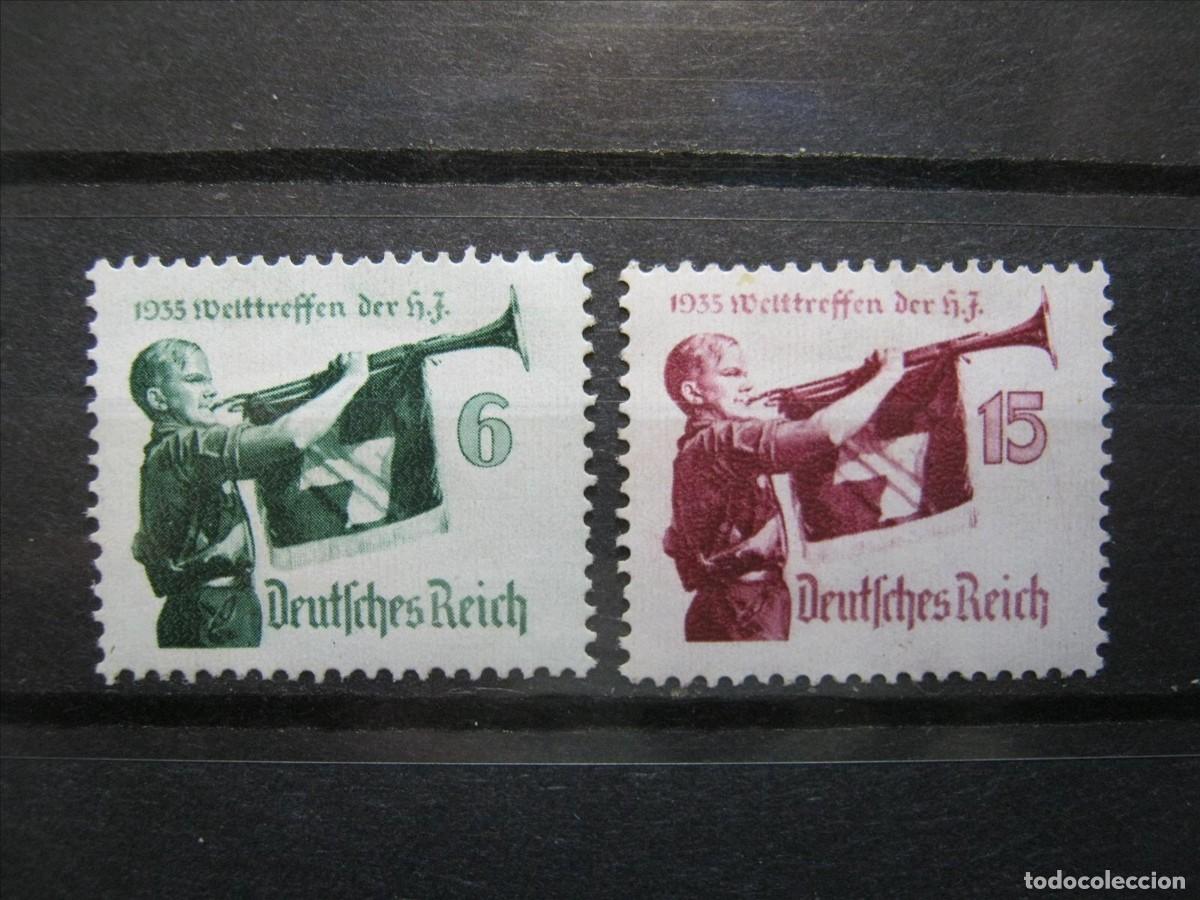Timbres: ALEMANIA IMPERIO REICH 1935 SERIE YVERT 543/544 MH* LUJO.