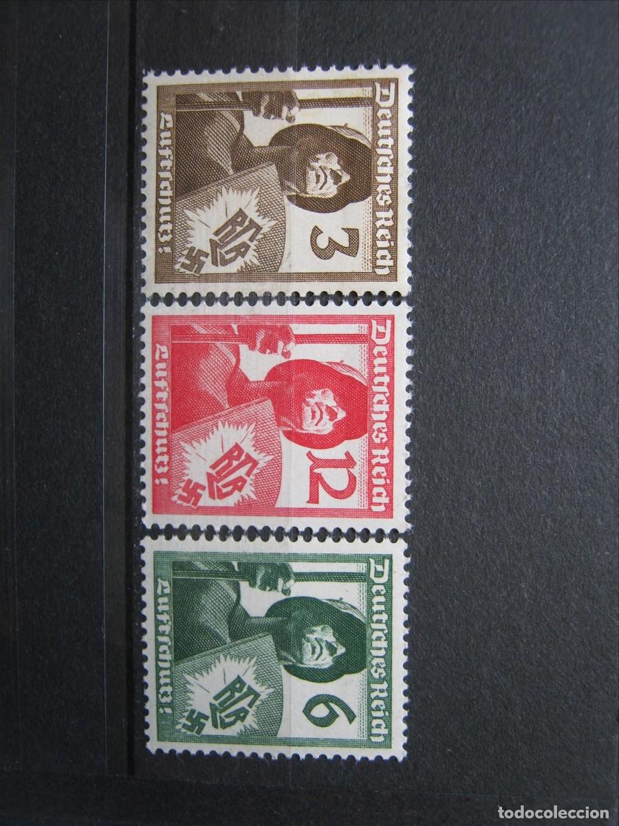 Briefmarken: ALEMANIA IMPERIO REICH 1937 SERIE YVERT 591/593 MH* LUJO.