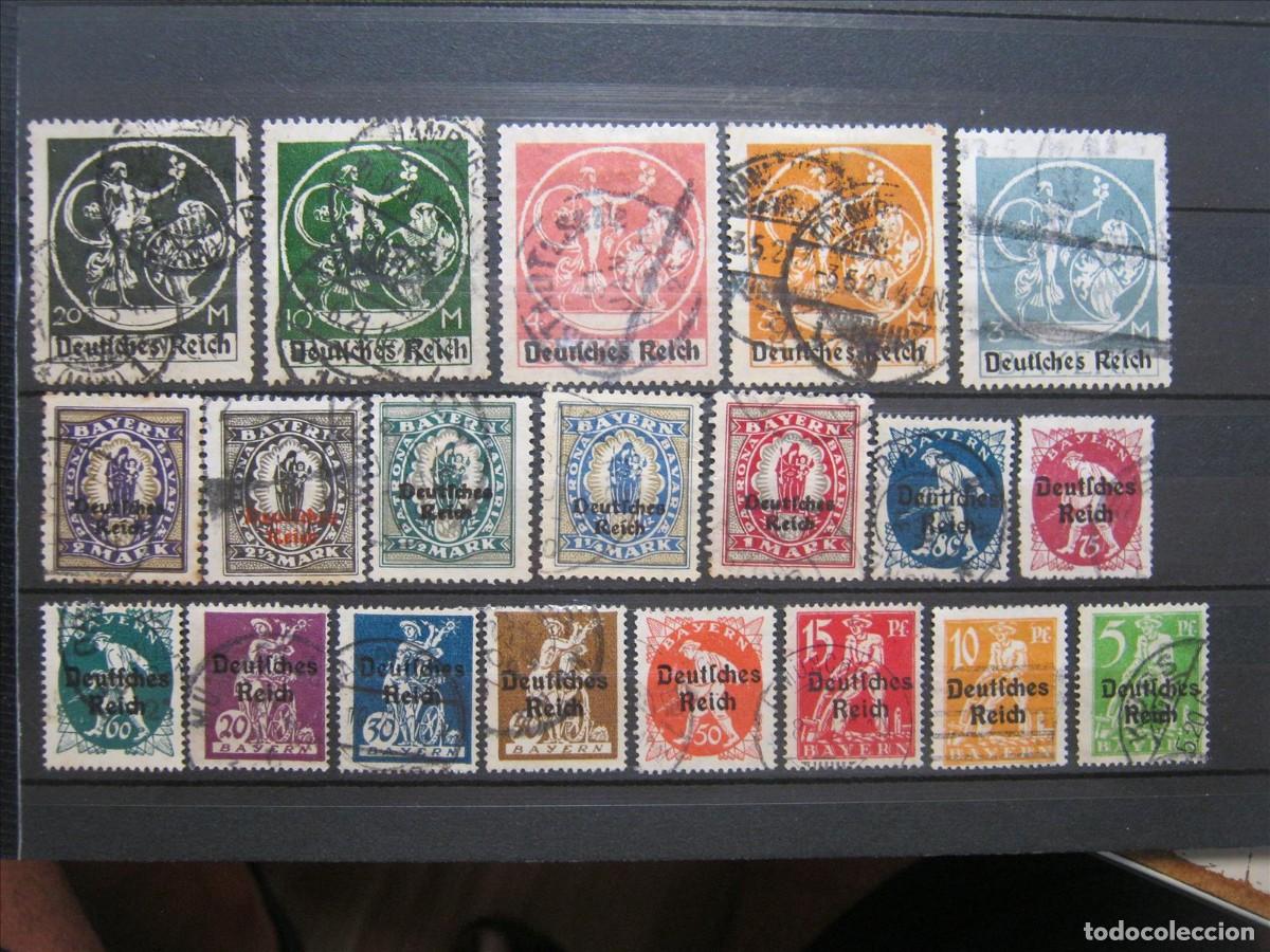 Selos: ALEMANIA ESTADO BAVIERA 1920 SERIE YVERT 196/215 MICHEL 119/138 USADOS BIEN.
