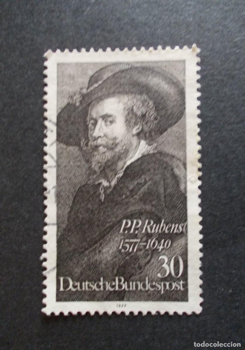 Sellos: Sello Peter Paul Rubens 1977 Deutsche Bundespost 30 pfennig conmemorativo Alemania Barroco pintura