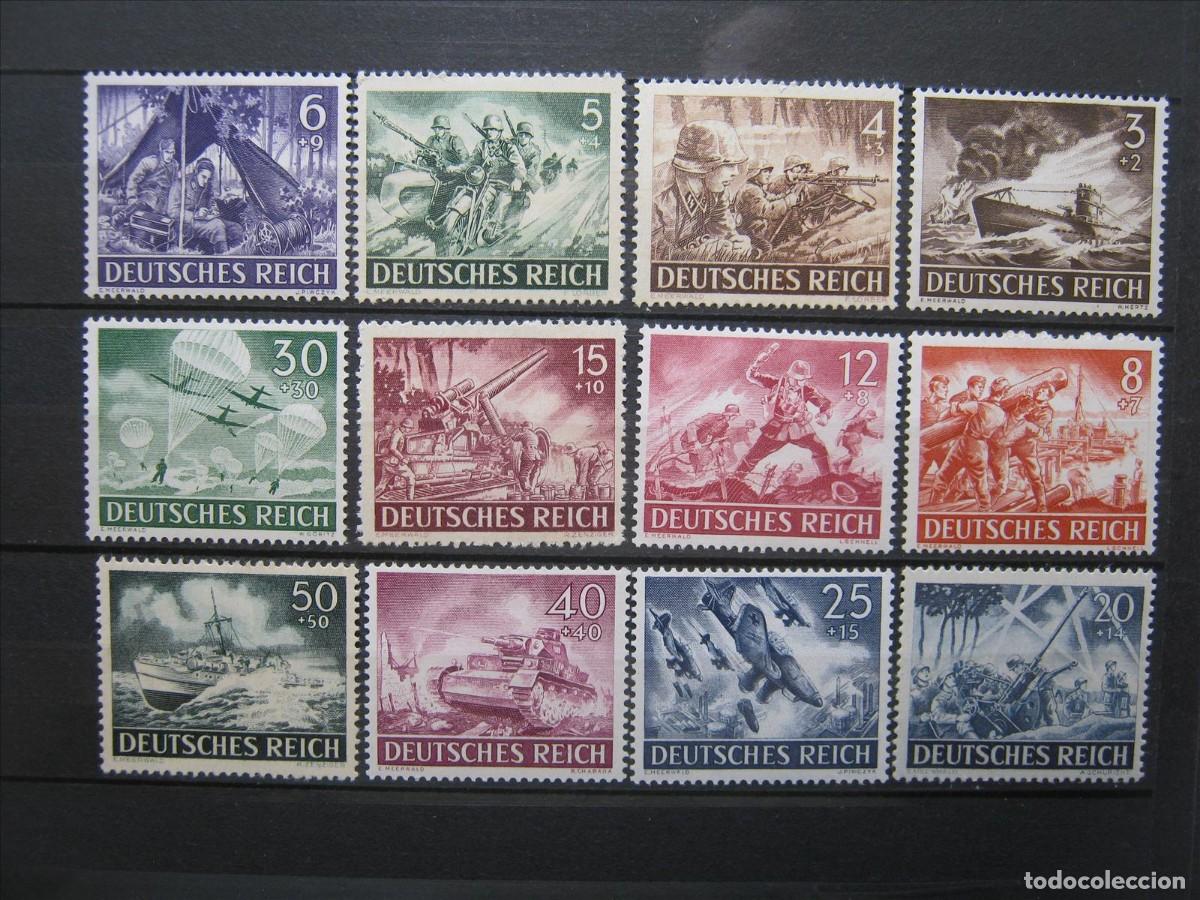 Selos: ALEMANIA IMPERIO REICH 1943 SERIE YVERT 748/759 MH* LUJO.