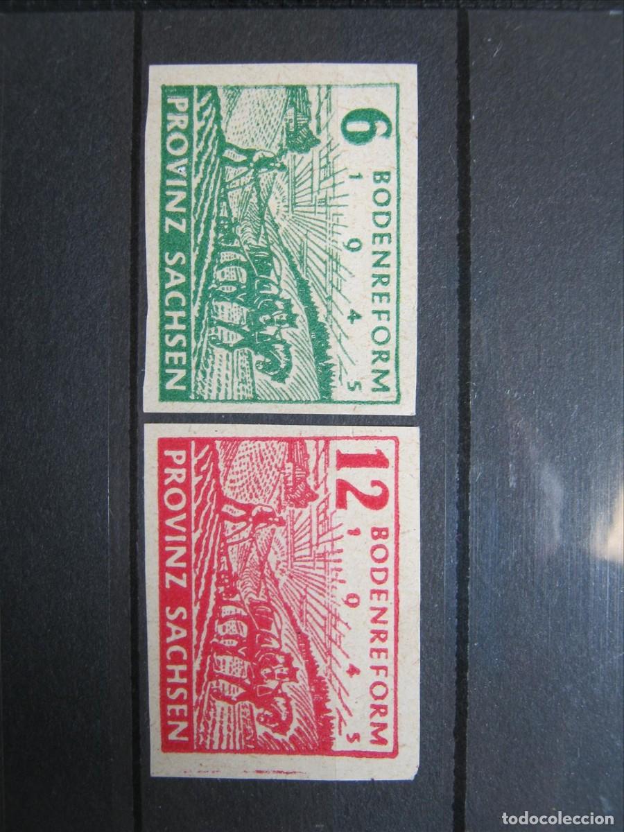 Timbres: ALEMANIA ZONA SOVI&Eacute;TICA SAJONIA 1946 SERIE YVERT 20/21 MNH** SIN CHARNELA LEER.