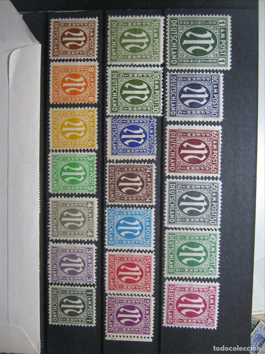 Sellos: ALEMANIA BIZONA 1945 ZONA ANGLO-AMERICANA SERIE YVERT 1/20 MNH** Y MH* LUJO LEER.