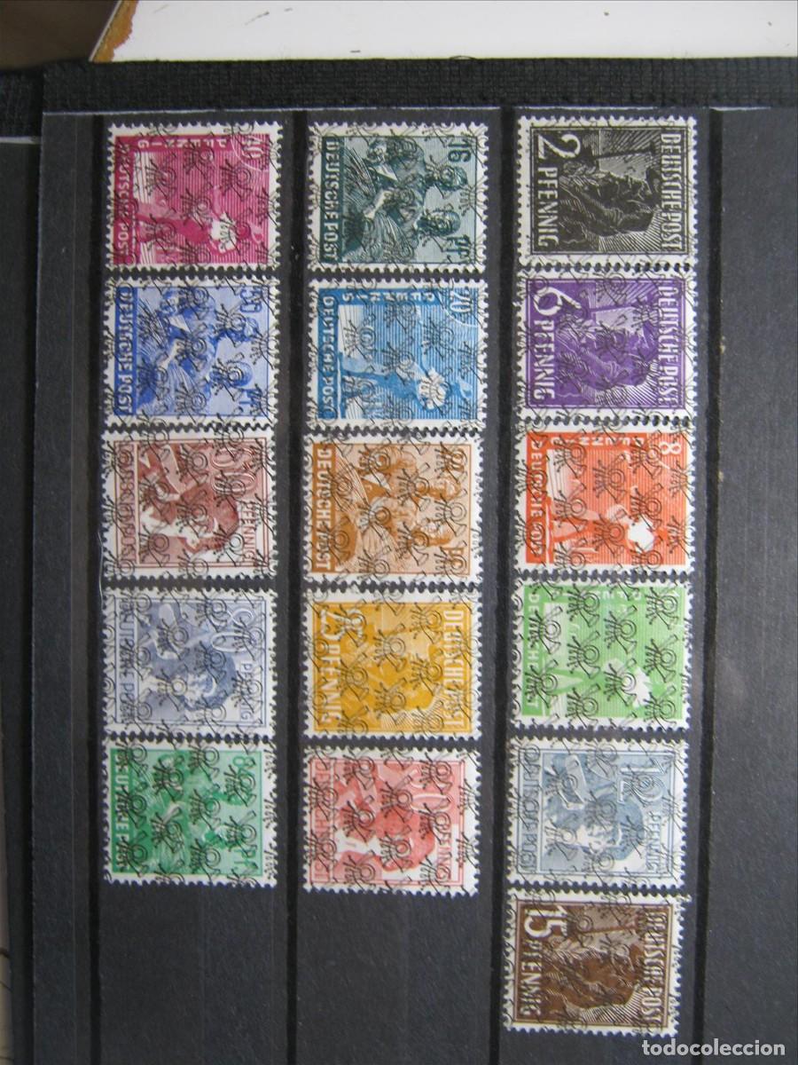 Stamps: ALEMANIA BIZONA 1948 SERIE YVERT 21/36 TIPO I MH* LUJO.