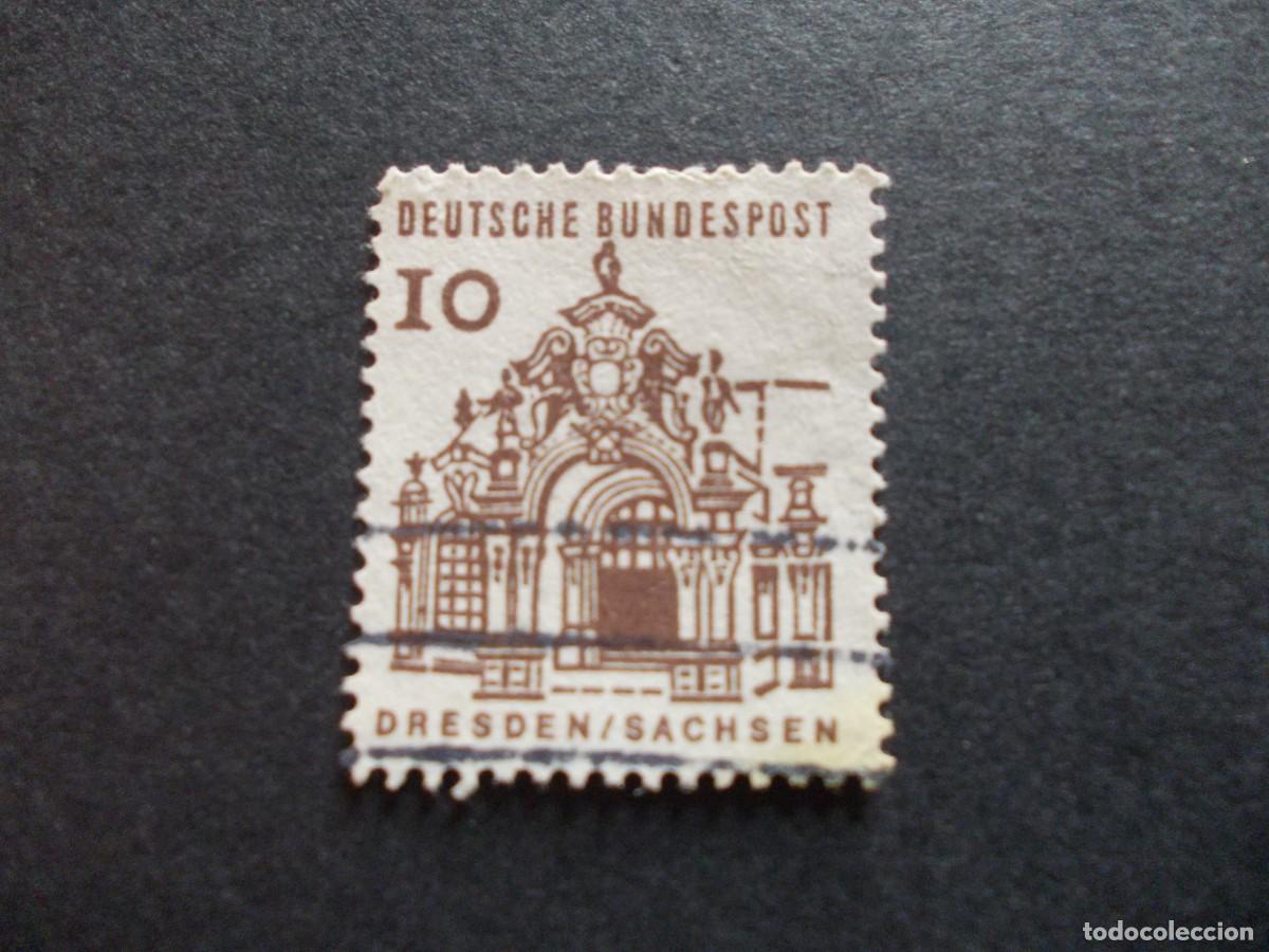 Sellos: Sello Dresden Sachsen 10 Alemania arquitectura filatelia hist&oacute;rica