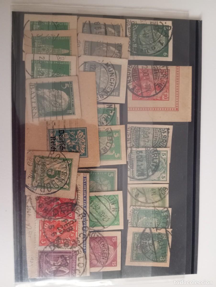 Sellos: ALEMANIA, FICHA CON DIFERENTES ENTERO POSTALES RECORTADOS