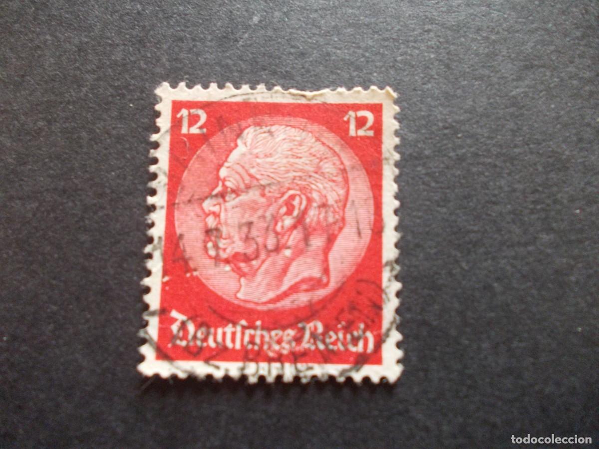 Timbres: Sello Deutsches Reich 12 rojo Alemania retrato hist&oacute;rico filatelia