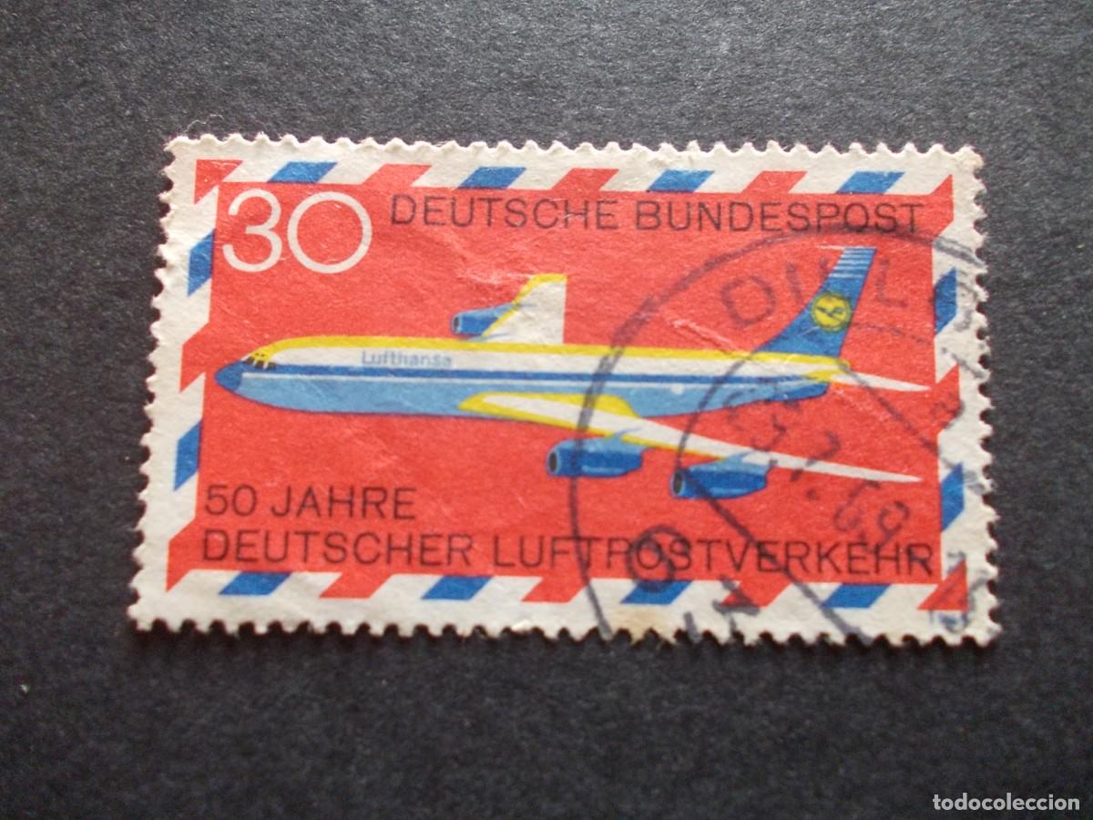 Selos: Sello Luftpost 30 Lufthansa Alemania 50 a&ntilde;os correo a&eacute;reo filatelia