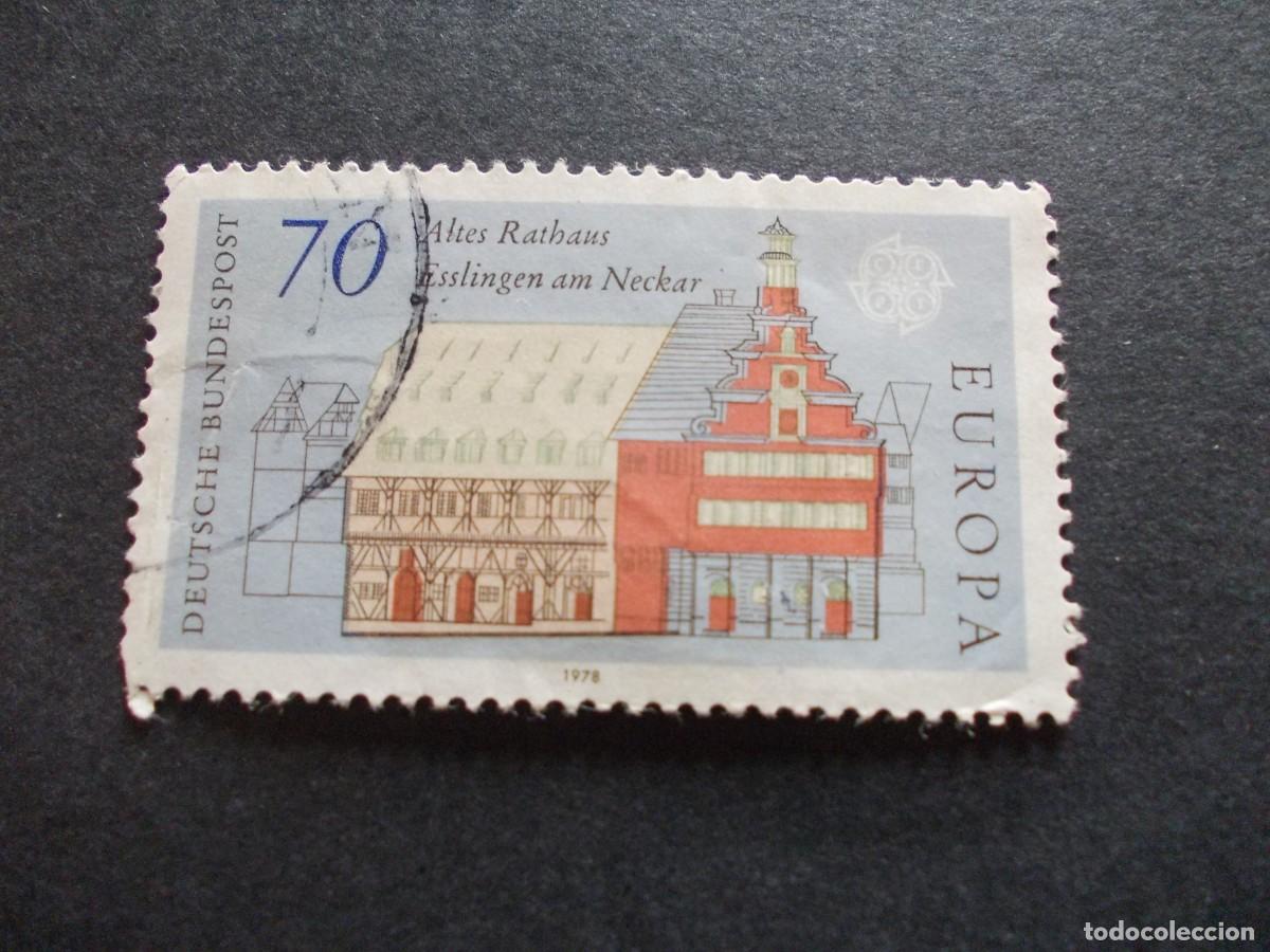 Stamps: Sello Altes Rathaus Esslingen 70 Alemania arquitectura hist&oacute;rica filatelia CEPT 1978