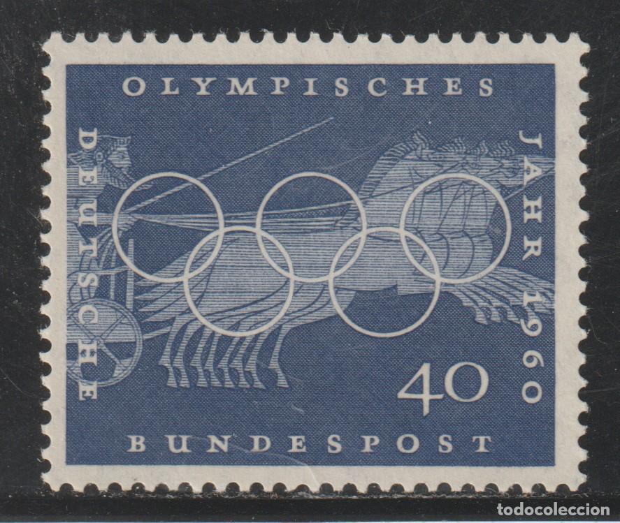 Sellos: ALEMANIA // YVERT 208 // 1960 ... NUEVO CON RASTRO DE FIJASELLOS - JUEGOS OLIMPICOS DE ROMA