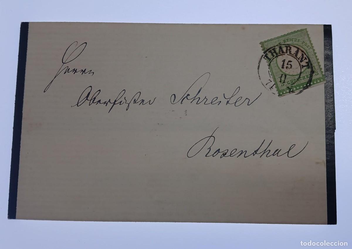 Sellos: Imperio aleman 1872 M17 con parcial borde inferior