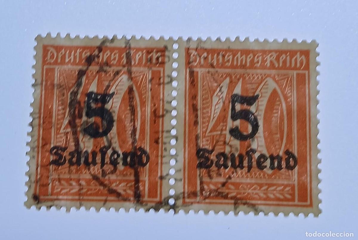 Sellos: Imperio alem&aacute;n 1923 Pareja M277