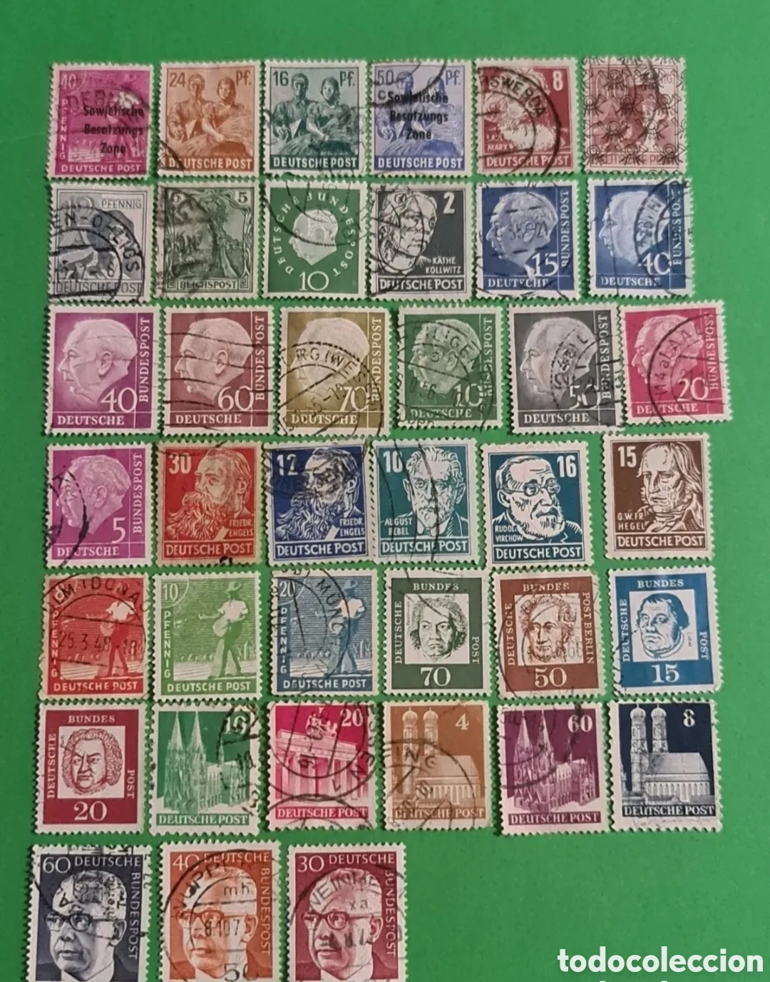 Francobolli: Lote 39 sellos postales Alemanes