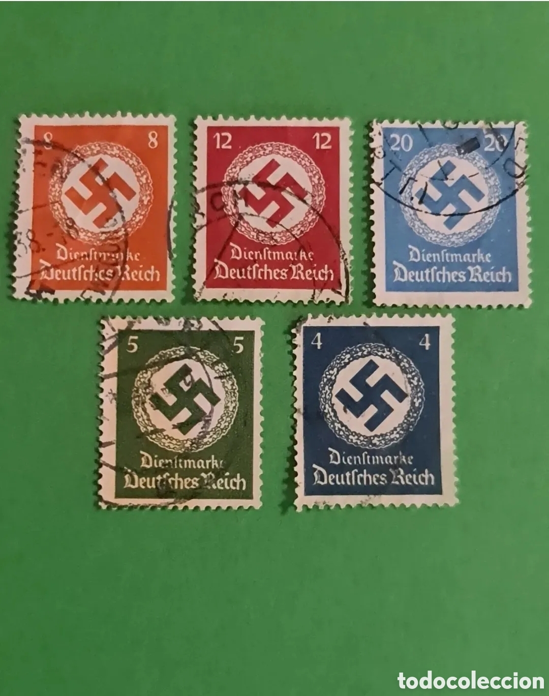 Briefmarken: Lote 5 sellos postales Alemanes.