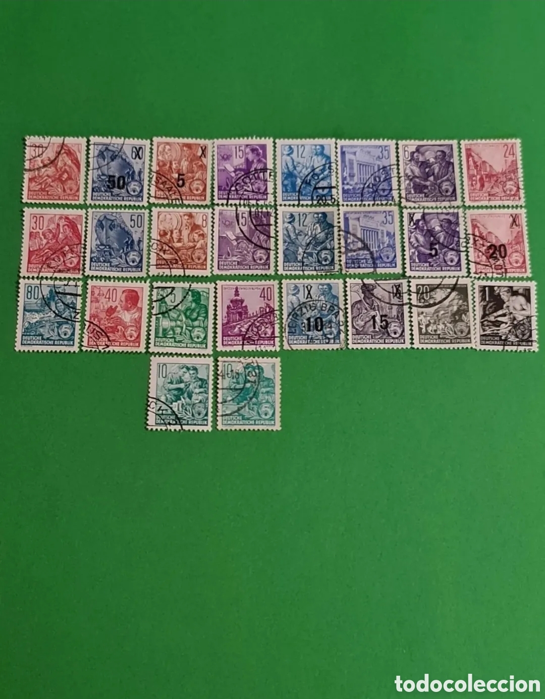 Briefmarken: Coleccion 26 sellos / Rep&uacute;blica Democr&aacute;tica Alemana DDR.