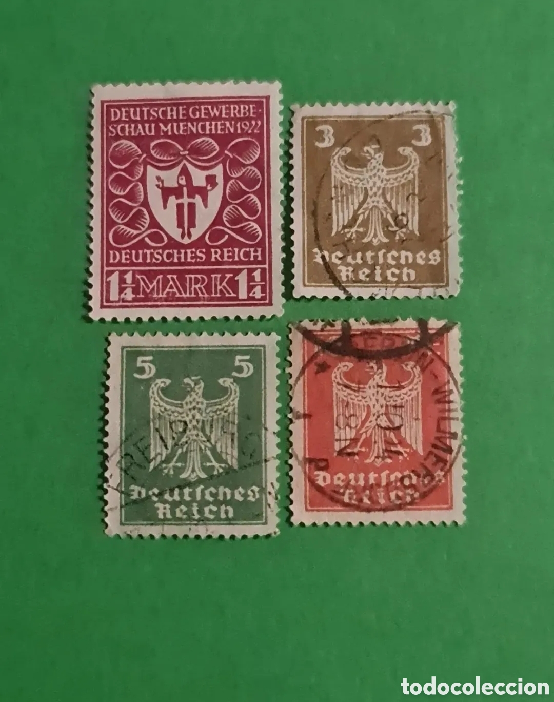 Briefmarken: Lote 4 sellos postales Alemania