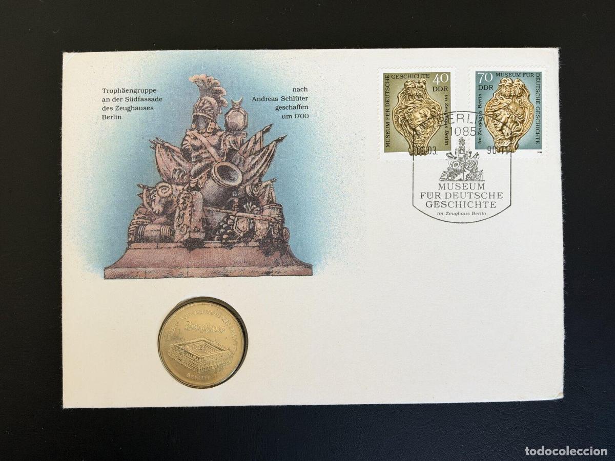 Sellos: RDA Carta Numism&aacute;tica Museo Historia Alemana Zeughaus Berl&iacute;n