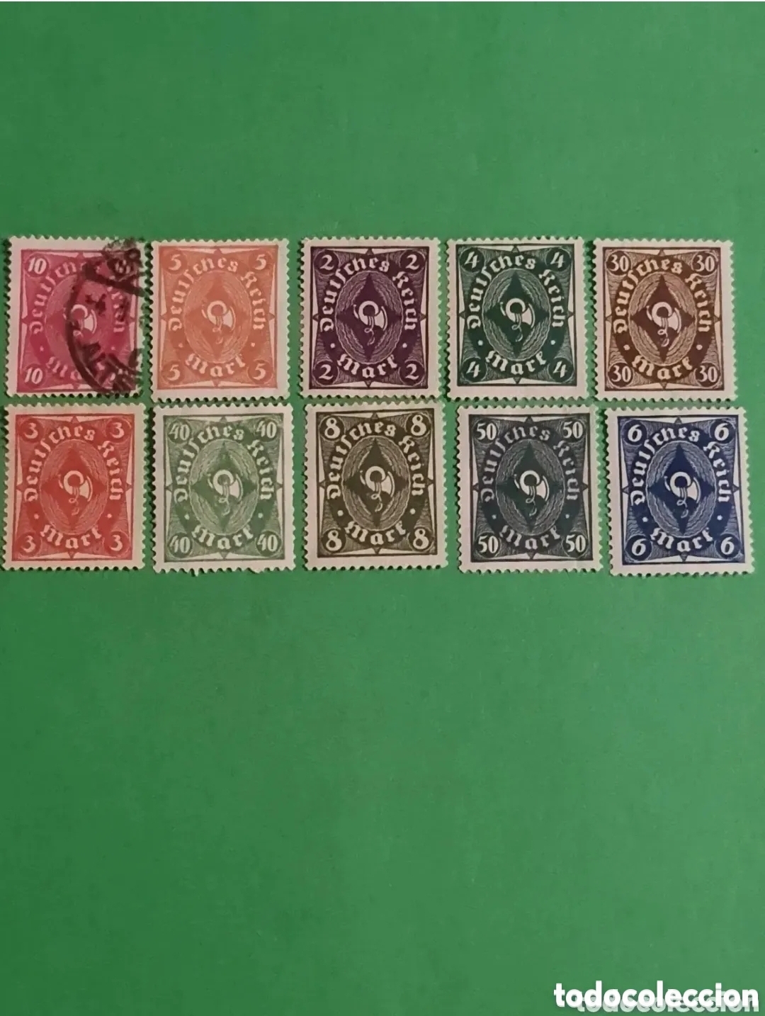 Selos: Lote 10 sellos Imperio Alem&aacute;n/ Deutsches Reich