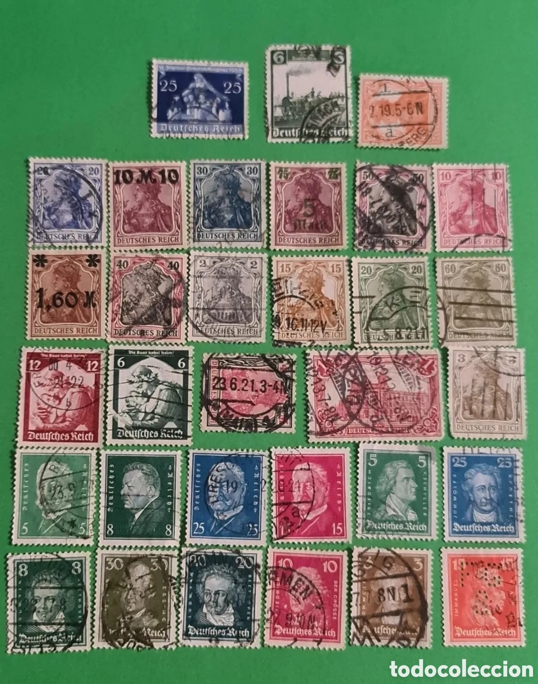 Timbres: Lote 32 sellos Alemanes / Imperio Alem&aacute;n y el tercer Reich.