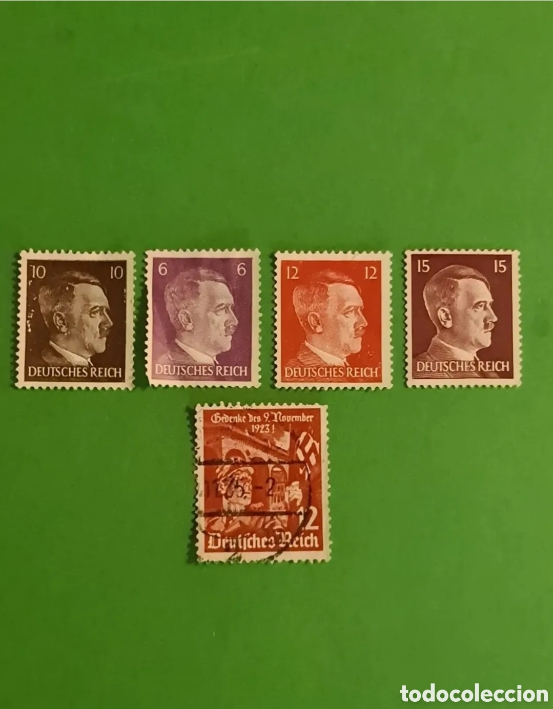 Timbres: Lote 5 sellos/ Adolf Hitler/ Alemania.