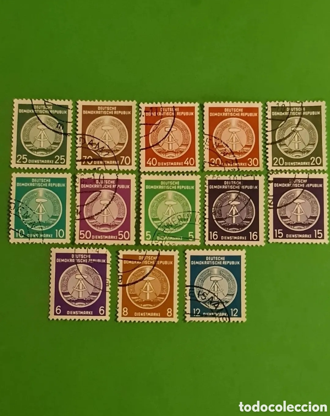 Timbres: Lote 13 sellos / Rep&uacute;blica Democr&aacute;tica Alemana/ RDA.