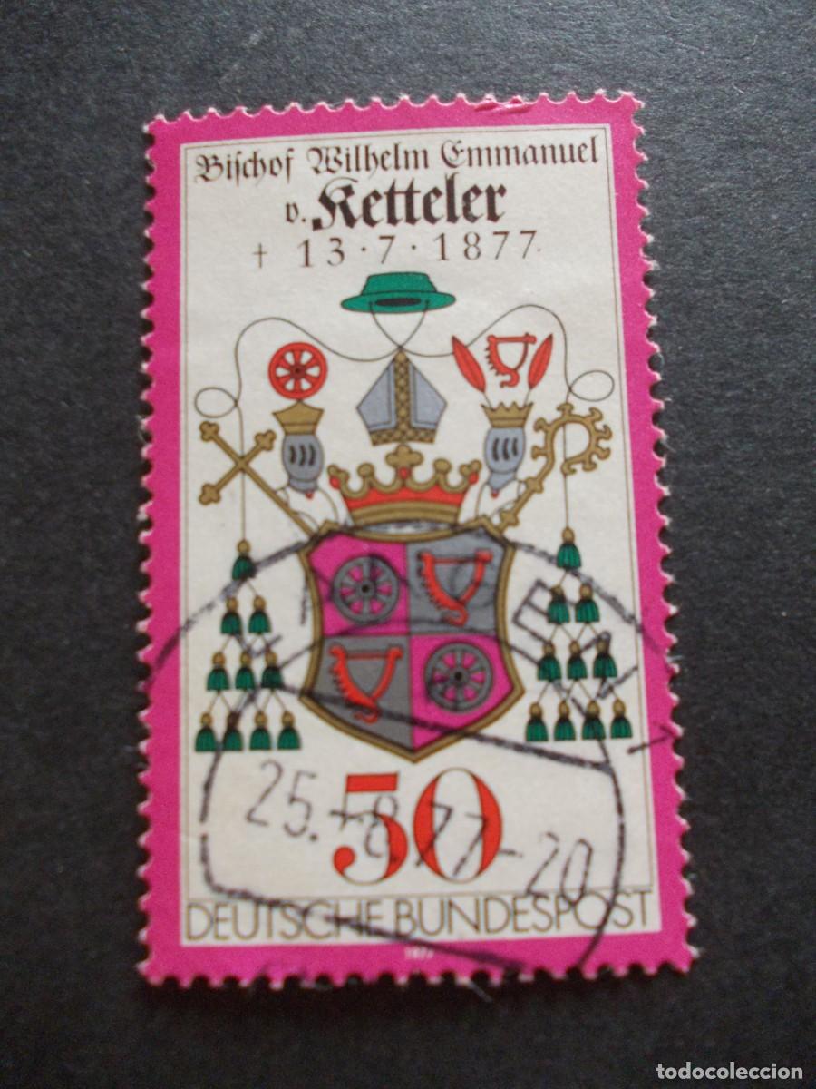 Timbres: Sello Wilhelm Emmanuel von Ketteler 50 Deutsche Bundespost Alemania escudo obispal filatelia 1977