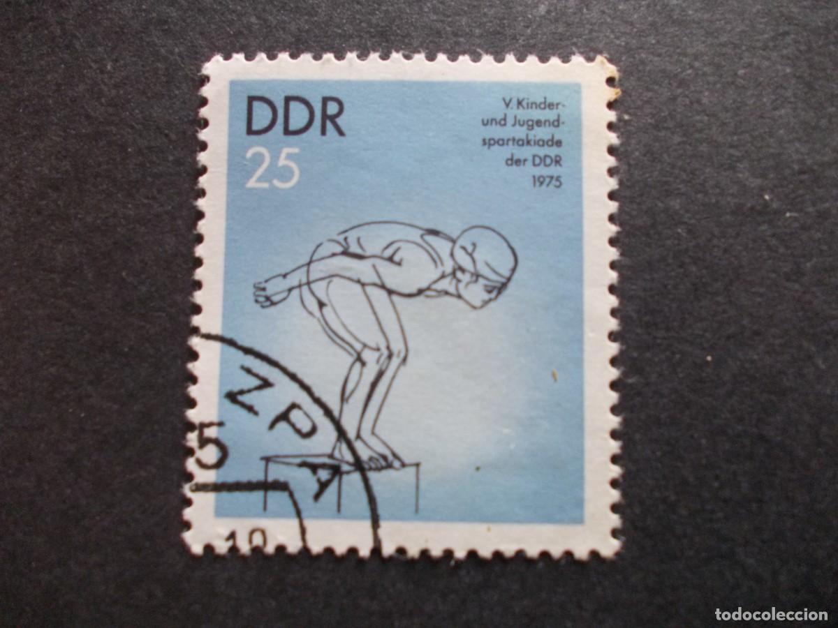 Timbres: Sello V. Kinder und Jugendspartakiade DDR 1975 25 Deutsche Bundespost Alemania deporte juvenil RDA